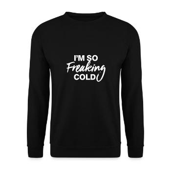 I am so freaking cold norway - Unisex Pullover - Schwarz - Vorne - Alina (178cm) & Michal (187cm)
