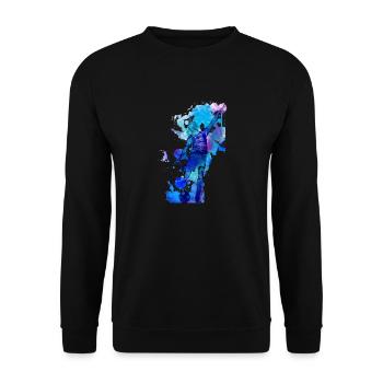 Soccer - Unisex Sweatshirt - black - Front - Alina (178cm) & Michal (187cm)