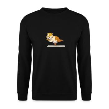 Yoga mignon d'amoureux des animaux domestiques - Sweat-shirt Unisexe - noir - Devant - Alina (178cm) & Michal (187cm)
