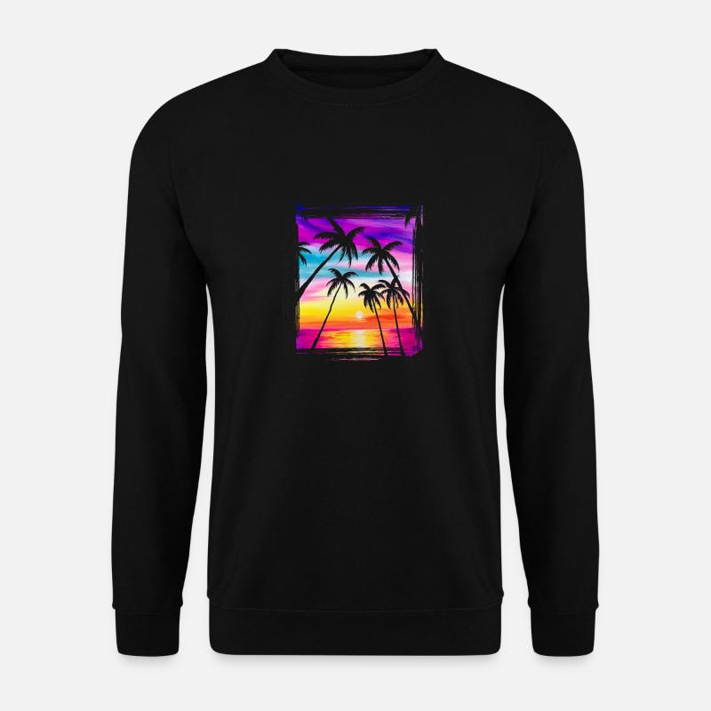 Strand mit Palmen - Unisex Sweatshirt - black