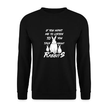 rabbit - Unisex Sweatshirt - black - Front - Alina (178cm) & Michal (187cm)
