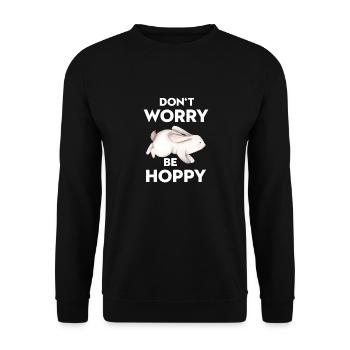 rabbit - Unisex Sweatshirt - black - Front - Alina (178cm) & Michal (187cm)