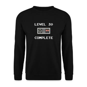 30. Geburtstag Retro 30 Jahre Geburtstagsgeschenk - Unisex Sweatshirt - black - Front - Alina (178cm) & Michal (187cm)