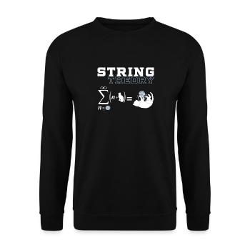 Funny Cat product | Yarn | String Theory - Unisex Sweatshirt - black - Front - Alina (178cm) & Michal (187cm)