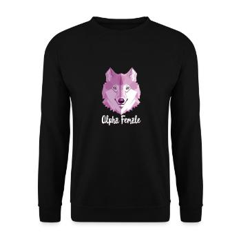 Alpha Female - Unisex Sweatshirt - black - Front - Alina (178cm) & Michal (187cm)