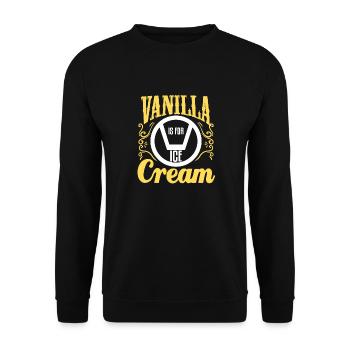 Lustiges Swinger Geschenk Vanilleeis Swinging Sex - Unisex Pullover - Schwarz - Vorne - Alina (178cm) & Michal (187cm)