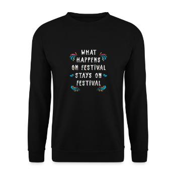 Festival - Unisex Pullover - Schwarz - Vorne - Alina (178cm) & Michal (187cm)