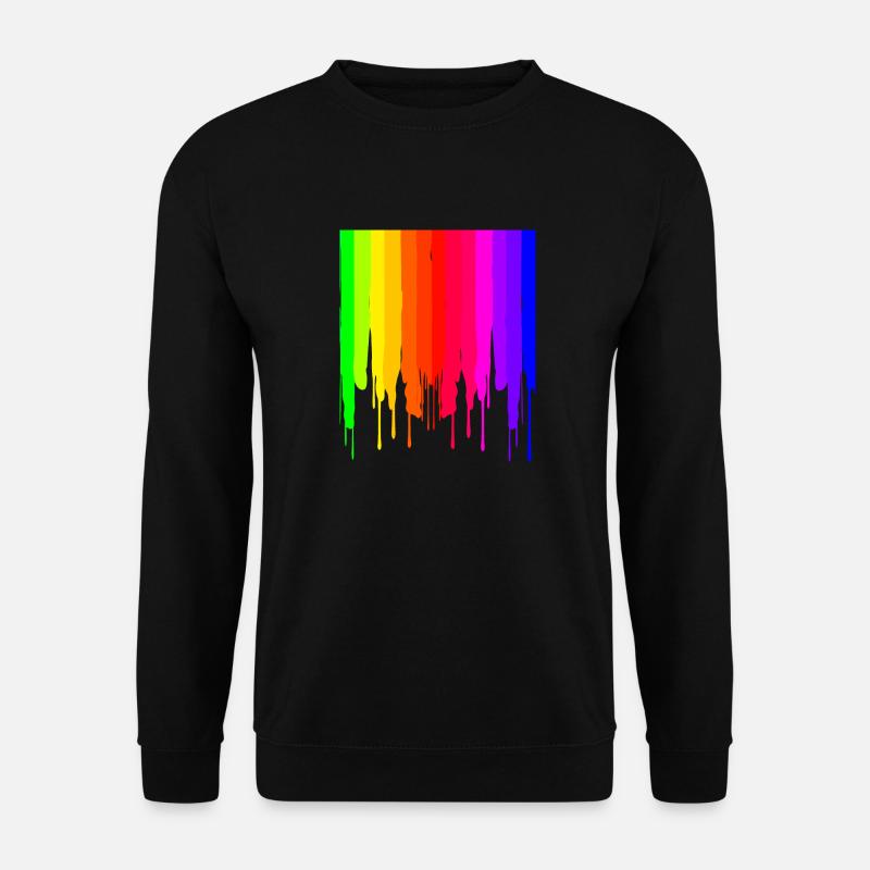 LGBTQ tropfender Regenbogen - Unisex Sweatshirt - black