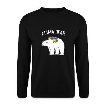 Mama Bear - Unisex Pullover - Schwarz - Vorne - Alina (178cm) & Michal (187cm)