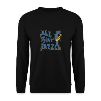 Saxophon - Unisex Pullover - Schwarz - Vorne - Alina (178cm) & Michal (187cm)