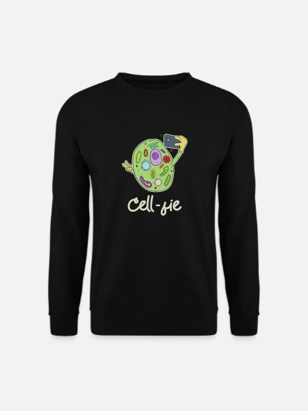 Funny Science Tee, Chemistry design, CellFie - Unisex Sweatshirt - black