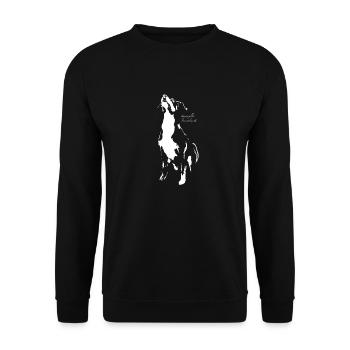 Appenzeller Sennenhunde - Unisex Pullover - Schwarz - Vorne - Alina (178cm) & Michal (187cm)