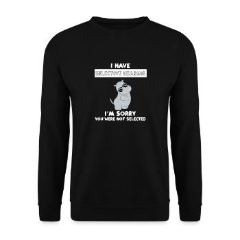 Hippo - Hippopotamus - Hippo - Sarcasm - Unisex Sweatshirt - black - Front - Alina (178cm) & Michal (187cm)