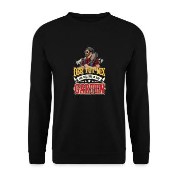 Der Tut Nix Der Will Nur In den Garten Gärtner - Unisex Pullover - Schwarz - Vorne - Alina (178cm) & Michal (187cm)