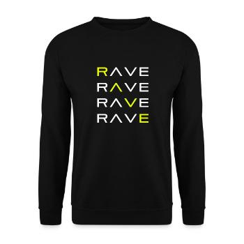 RAVE TECHNO RAVER - Unisex Pullover - Schwarz - Vorne - Alina (178cm) & Michal (187cm)