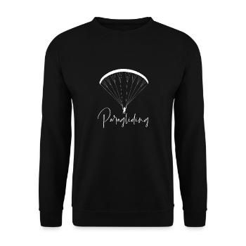 paragliding - Unisex Sweatshirt - black - Front - Alina (178cm) & Michal (187cm)