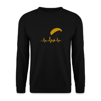 Gleitschirmfliegen - Unisex Pullover - Schwarz - Vorne - Alina (178cm) & Michal (187cm)