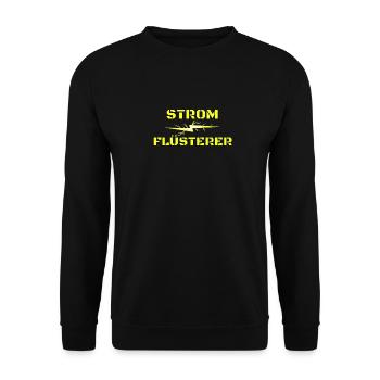 Elektriker Strom Elektrizität Strom Arbeit - Unisex Pullover - Schwarz - Vorne - Alina (178cm) & Michal (187cm)