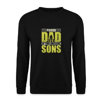 Proud father dad dad sons Father's Day gift - Unisex Sweatshirt - black - Front - Alina (178cm) & Michal (187cm)