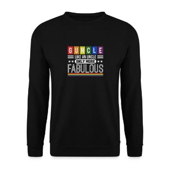 Gunkel homosexual uncle who is just great - Unisex Sweatshirt - black - Front - Alina (178cm) & Michal (187cm)