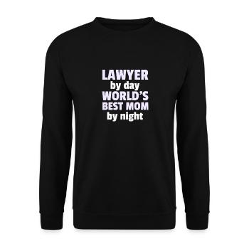 Cadeau pour une maman avocate, mère avocate - Sweat-shirt Unisexe - noir - Devant - Alina (178cm) & Michal (187cm)