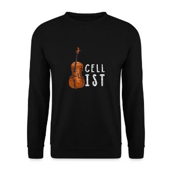 cello - Unisex Sweatshirt - black - Front - Alina (178cm) & Michal (187cm)