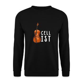 cello - Unisex Sweatshirt - black - Front - Alina (178cm) & Michal (187cm)