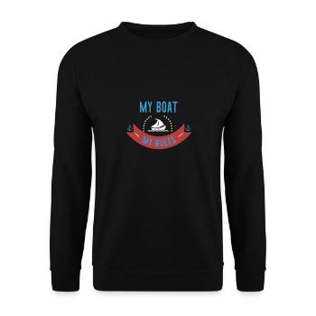 My Boat My Rules - Sweat-shirt Unisexe - noir - Devant - Alina (178cm) & Michal (187cm)