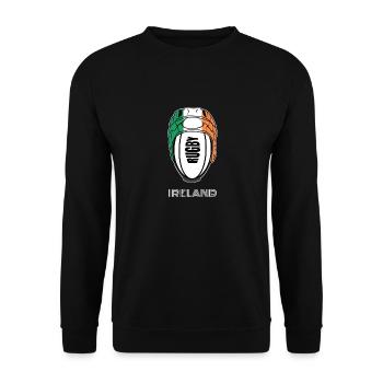 Irlande Rugby Union Jersey | Kit de ventilateurs 2019 pour - Sweat-shirt Unisexe - noir - Devant - Alina (178cm) & Michal (187cm)