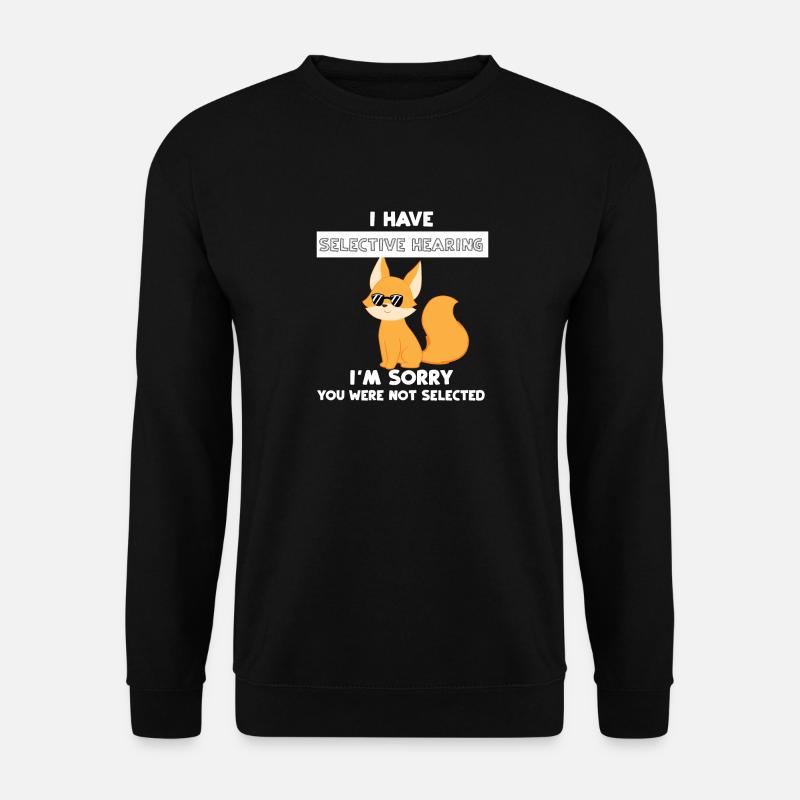 Fuchs - Füchsin – Fuchsliebhaber – Sarkasmus - Unisex Pullover - Schwarz