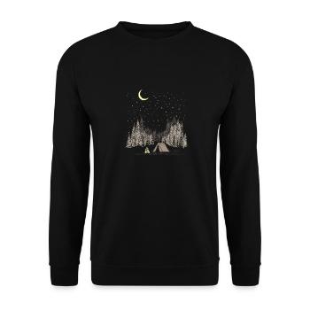 forest camping gift - Unisex Sweatshirt - black - Front - Alina (178cm) & Michal (187cm)