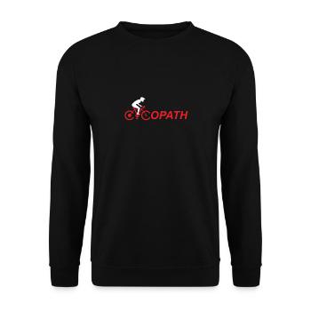 Cycopath Fahrrad Geschenk - Unisex Pullover - Schwarz - Vorne - Alina (178cm) & Michal (187cm)