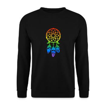 LGBT Pride Dream Catcher Gift Idea - Unisex Sweatshirt - black - Front - Alina (178cm) & Michal (187cm)