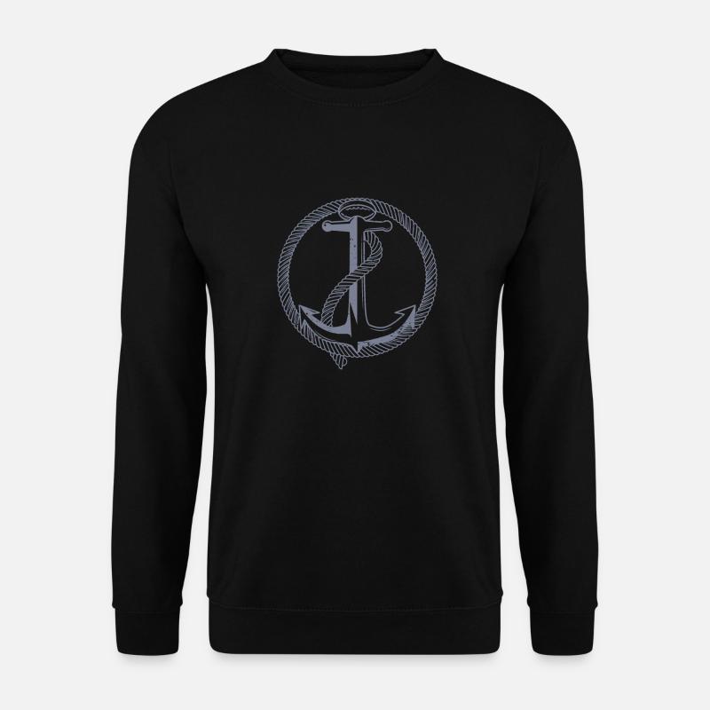 See Anker Ahoi Kapitän Seefahrt Seemann Matrose - Unisex Pullover - Schwarz