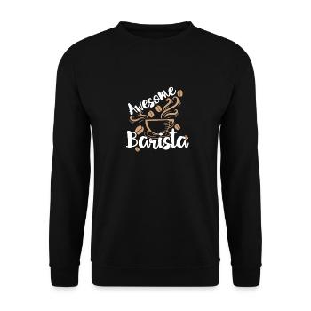 Super barista - Sweat-shirt Unisexe - noir - Devant - Alina (178cm) & Michal (187cm)