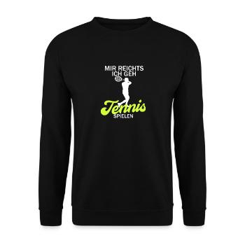 Je vais vous donner le tennis en jouant au tennis - Sweat-shirt Unisexe - noir - Devant - Alina (178cm) & Michal (187cm)