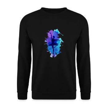 Ballerina - Unisex Sweatshirt - black - Front - Alina (178cm) & Michal (187cm)