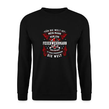 Pompiers pompiers pompiers monde fierté - Sweat-shirt Unisexe - noir - Devant - Alina (178cm) & Michal (187cm)