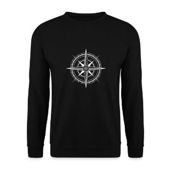 Compass Compass compass needle lake sea scout - Unisex Sweatshirt - black - Front - Alina (178cm) & Michal (187cm)