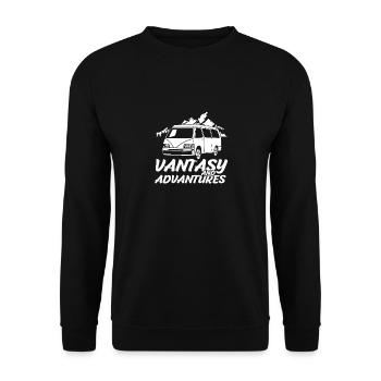 Camper Bus Caravan Camping Van - Unisex Sweatshirt - black - Front - Alina (178cm) & Michal (187cm)