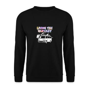 Camping car cadeau | Caravan Camping - Sweat-shirt Unisexe - noir - Devant - Alina (178cm) & Michal (187cm)
