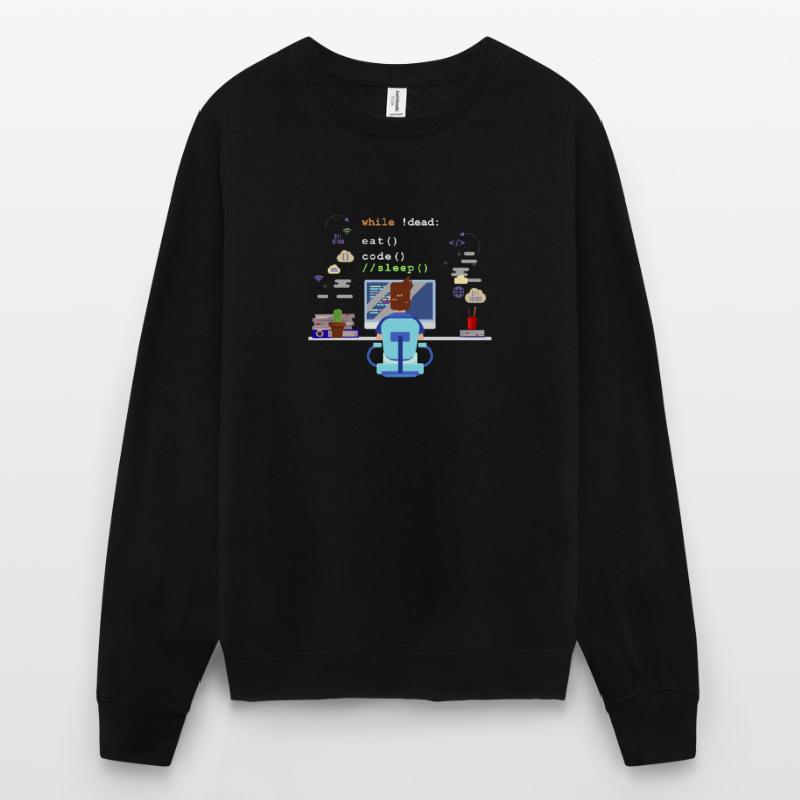 Eat Sleep Code Programmation informatique Sweat-shirt Unisexe