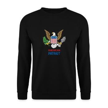 Patriote américain - Sweat-shirt Unisexe - noir - Devant - Alina (178cm) & Michal (187cm)