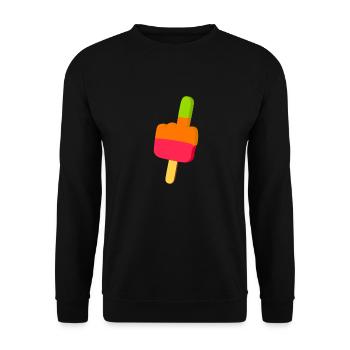 Flutschfinger Fuck Party Shirt - Unisex Pullover - Schwarz - Vorne - Alina (178cm) & Michal (187cm)