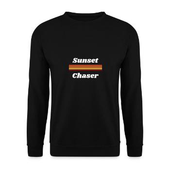 Sunset Chaser - Unisex Pullover - Schwarz - Vorne - Alina (178cm) & Michal (187cm)