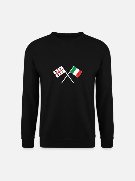 Sardinien und Italien Flagge - Unisex Pullover - Schwarz