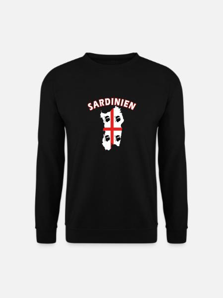 Sardinien Landkarte Urlaub Motorrad Flagge - Unisex Pullover - Schwarz