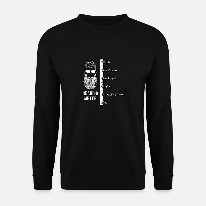 Bart Bärtig Beard-O-Meter Männer Geschenk - Unisex Pullover - Schwarz