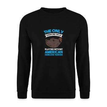 Terrier américain sans poil - Sweat-shirt Unisexe - noir - Devant - Alina (178cm) & Michal (187cm)