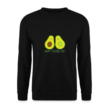 Beste Freunde Avocado - Unisex Pullover - Schwarz - Vorne - Alina (178cm) & Michal (187cm)